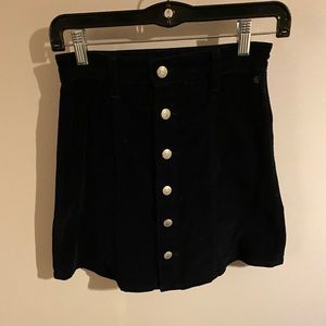 AG x Alexa Chung corduroy navy skirt